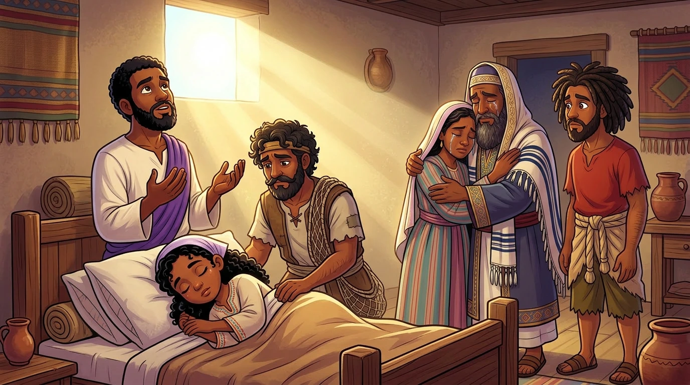 Jesus Raises Jairus’ daughter from the dead — page 33